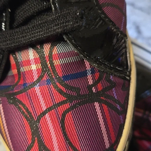 Coach Finch High Top Pink Plaid Sneaker - Picture 9 of 12